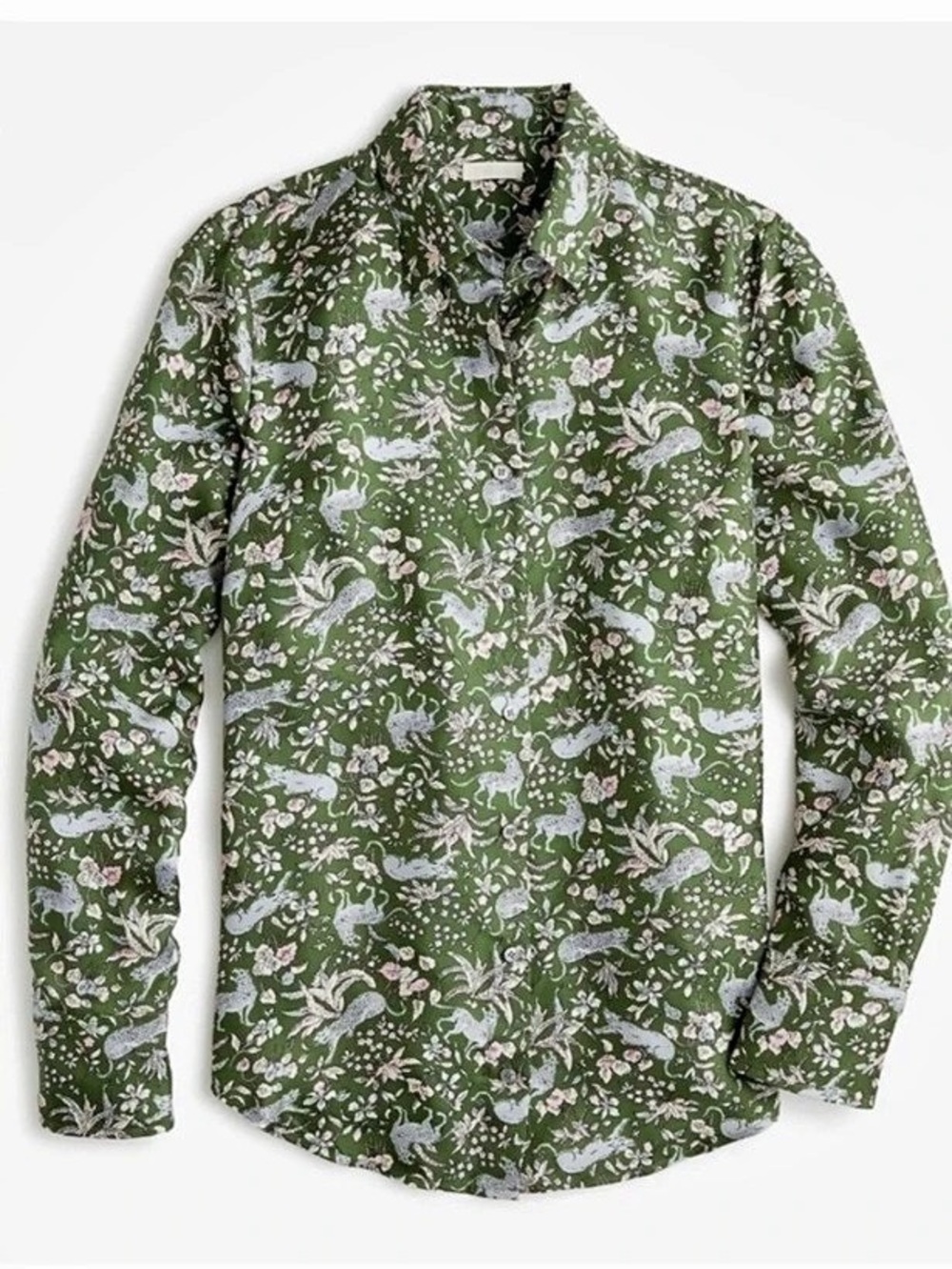 J. Crew 100% Silk Floral Shirt Size 0